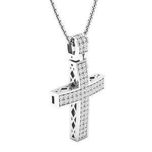 Micro Pave Diamond Cross pendant